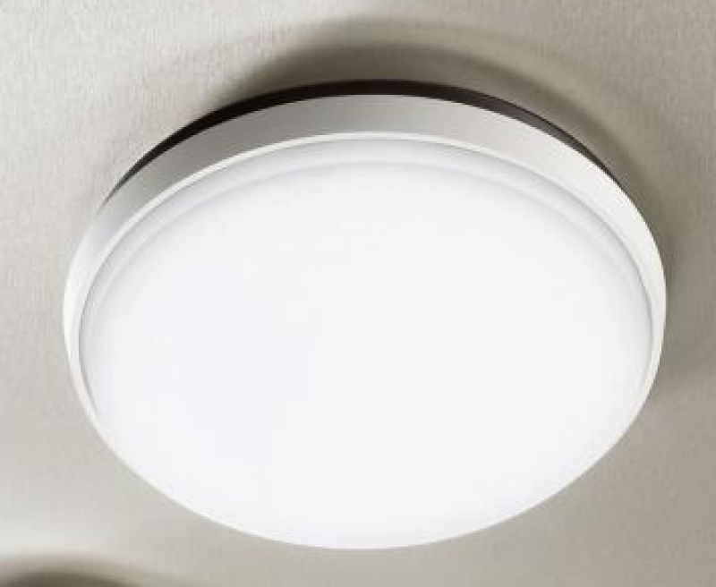 Aktion: Nur noch angezeigter Bestand verfügbar - Olly LED Außen Deckenleuchte rund Weiss satiniert von Fabas Luce